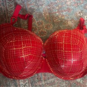 Victoria's Secret Red and Gold Bra